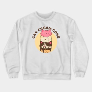 Cat Cream Cone Crewneck Sweatshirt